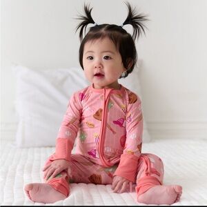 Little Sleepies Pink All Stars Zippy 3-6 months